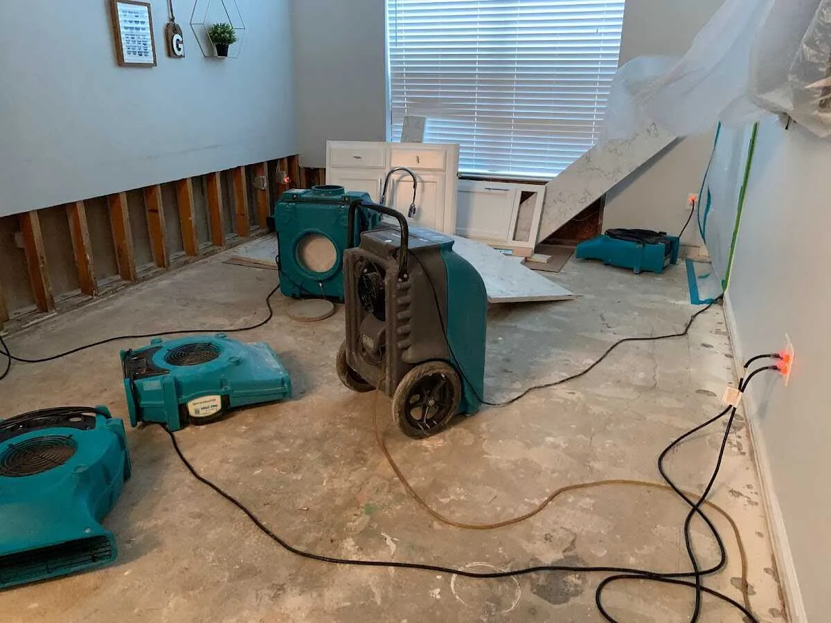 Dehumidifier in flood-cut room for Water Extraction & Removal in Batesville